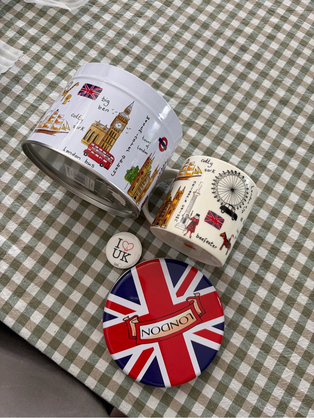 London City Souvenir Mug with Union Jack Tin Lid